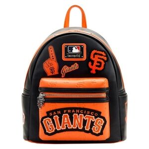 Loungefly San Francisco Giants Black and Orange  Patches Mini Backpack